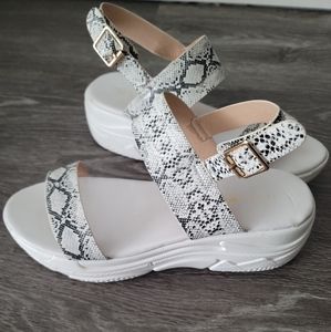 Fashion Nova White Platform Sandals